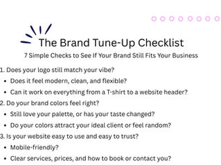 The Brand Tune Up Checklist