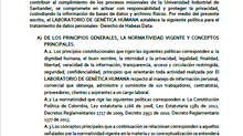 POLÍTICAS PARA EL TRATAMIENTO DE DATOS PERSONALES
LABORATORIO DE GENÉTICA
UNIVERSIDAD INDUSTRIAL DE 