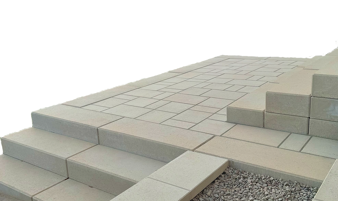 Marches pavé-uni