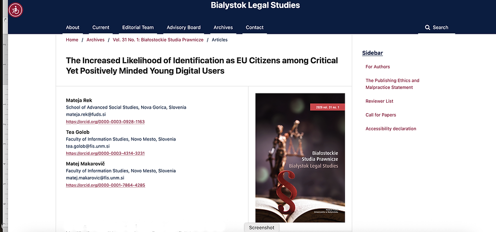 New research publication: The Increased Likelihood of Identification as EU Citizens among Critical Yet Positively Minded Young Digital Users