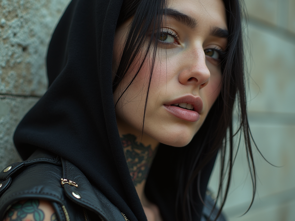 A bold and edgy fusion of tattoo art and urban streetwear graphics.