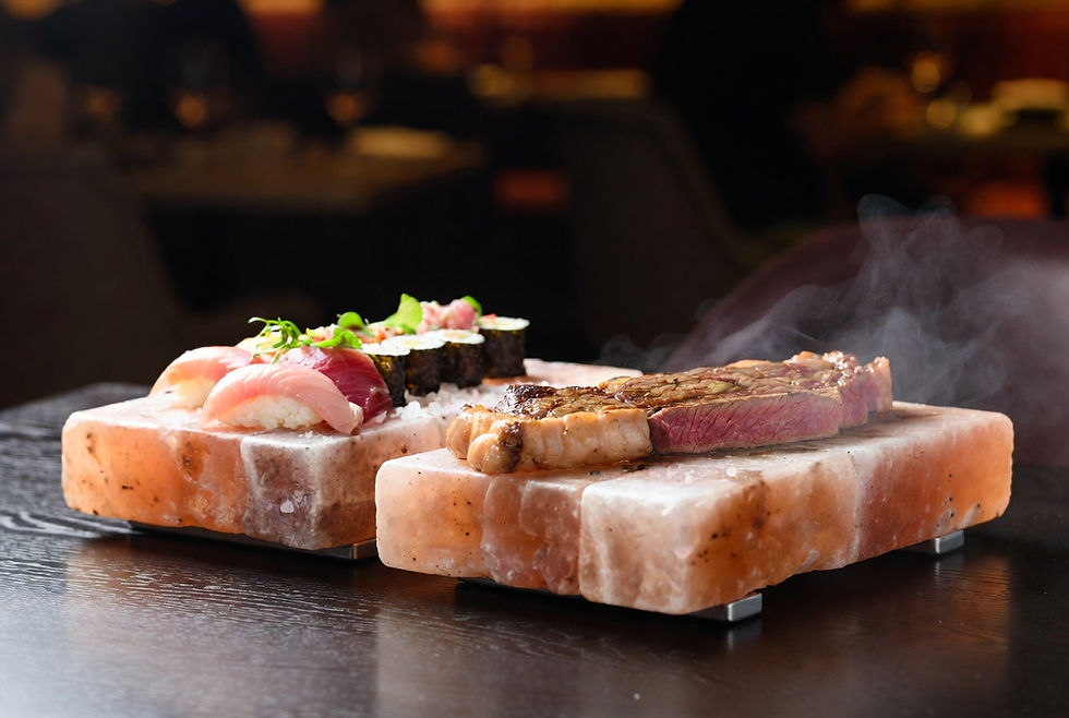 Salt Block Sushi & Reverse-Seared Steak