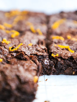 Vegan chocolate orange brownies