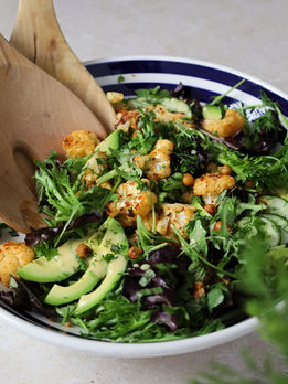 Roasted Cauliflower and Chickpea Salad