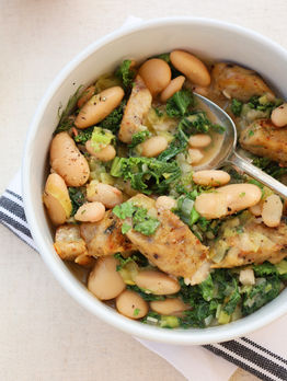 Greens, Beans and Vegan Sausage Stew