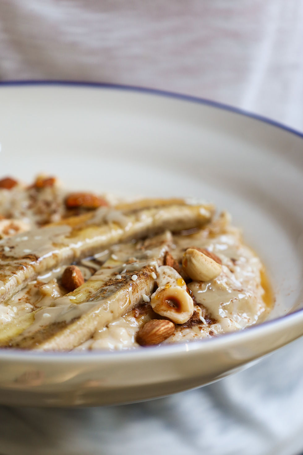 Oven-Roasted Banana & Tahini Oats