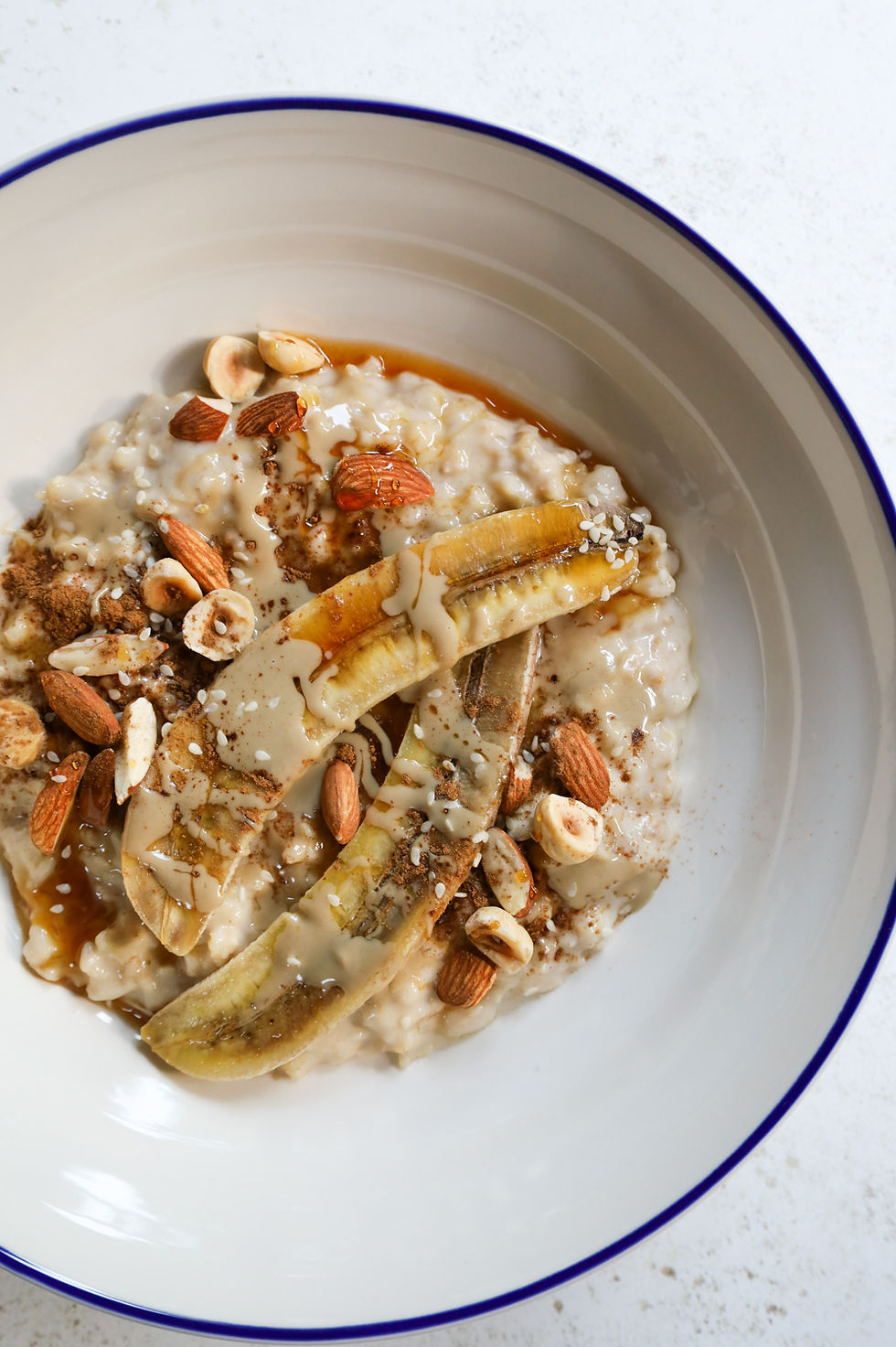 Oven-Roasted Banana & Tahini Oats