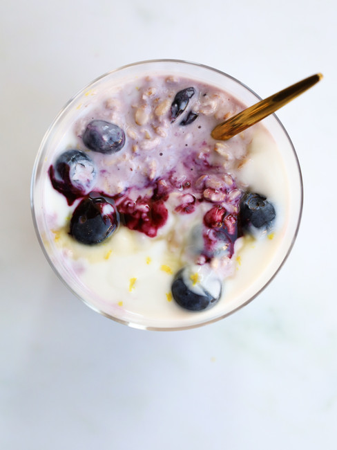 Lemon Blueberry "Cheesecake" Oats
