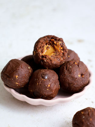 Peanut Butter + Chocolate Bliss Balls
