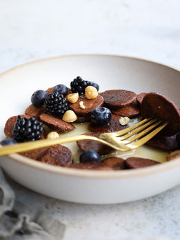 Mini Chocolate Vegan Pancakes