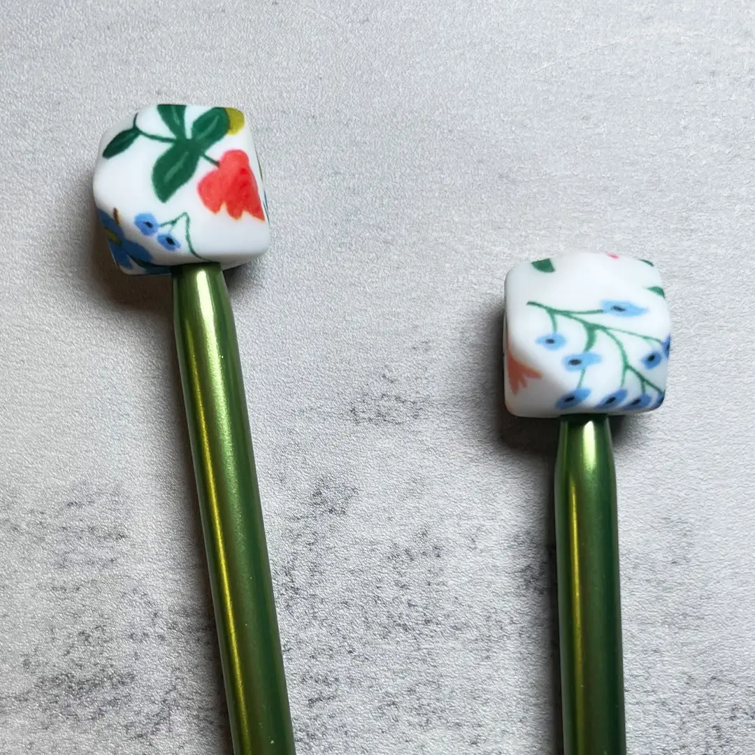 Tropical Knitting Needle Point Stoppers - Set of 2