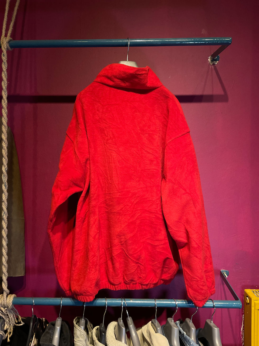 Küçük resim: Vintage Yarım Zip Kanguru Polar