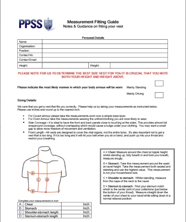 Stab Resistant Fitting Guide Bodyarmorusa