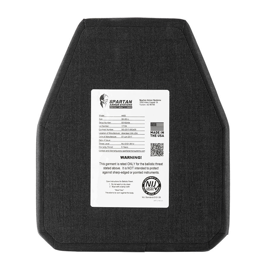 Spartan Level IV 10x12 Shooters Cut Single Curve Plates Set of 2