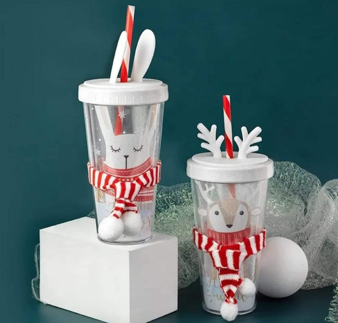 Double walled plastic christmas tumbler