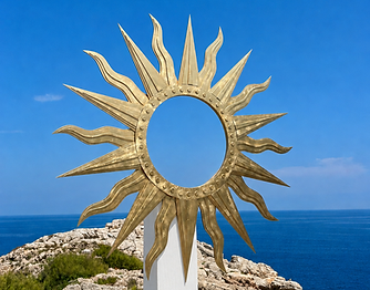 Large sun installation private event Ibiza