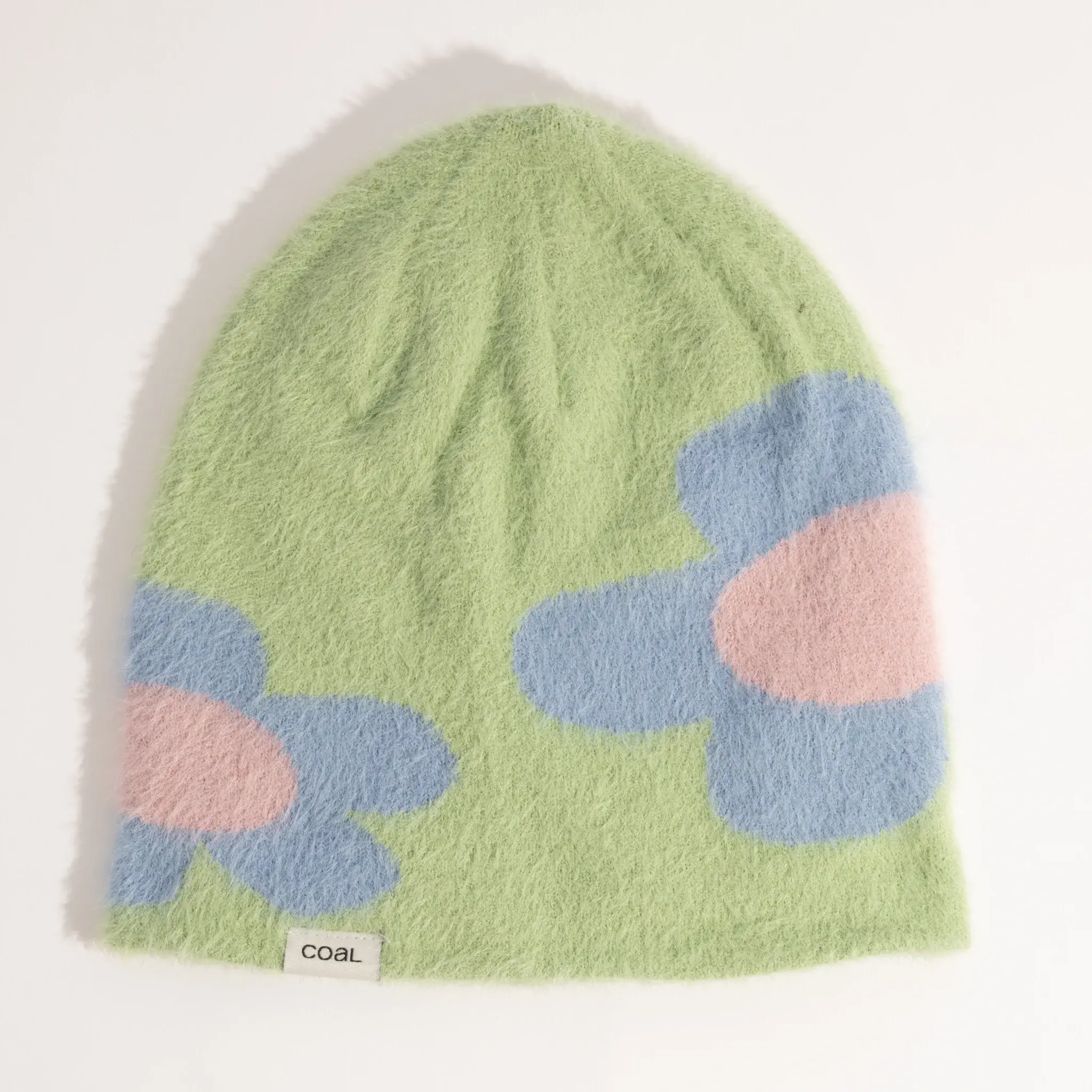 Coal Pearl Skull Periwinkle Floral Beanie