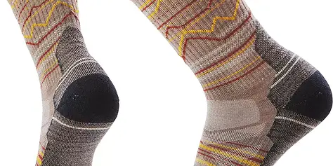 Smartwool Hike Light Cushion Mountain Range Crew Fossil