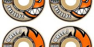 Spitfire F4 54mm 99a Radial Full Orange Natural Wheel Set