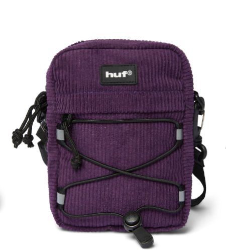 Huf Corduroy Bowery Side Bag Dark Berry