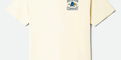 Brixton Outta Short Sleeve Standard T-Shirt Cream