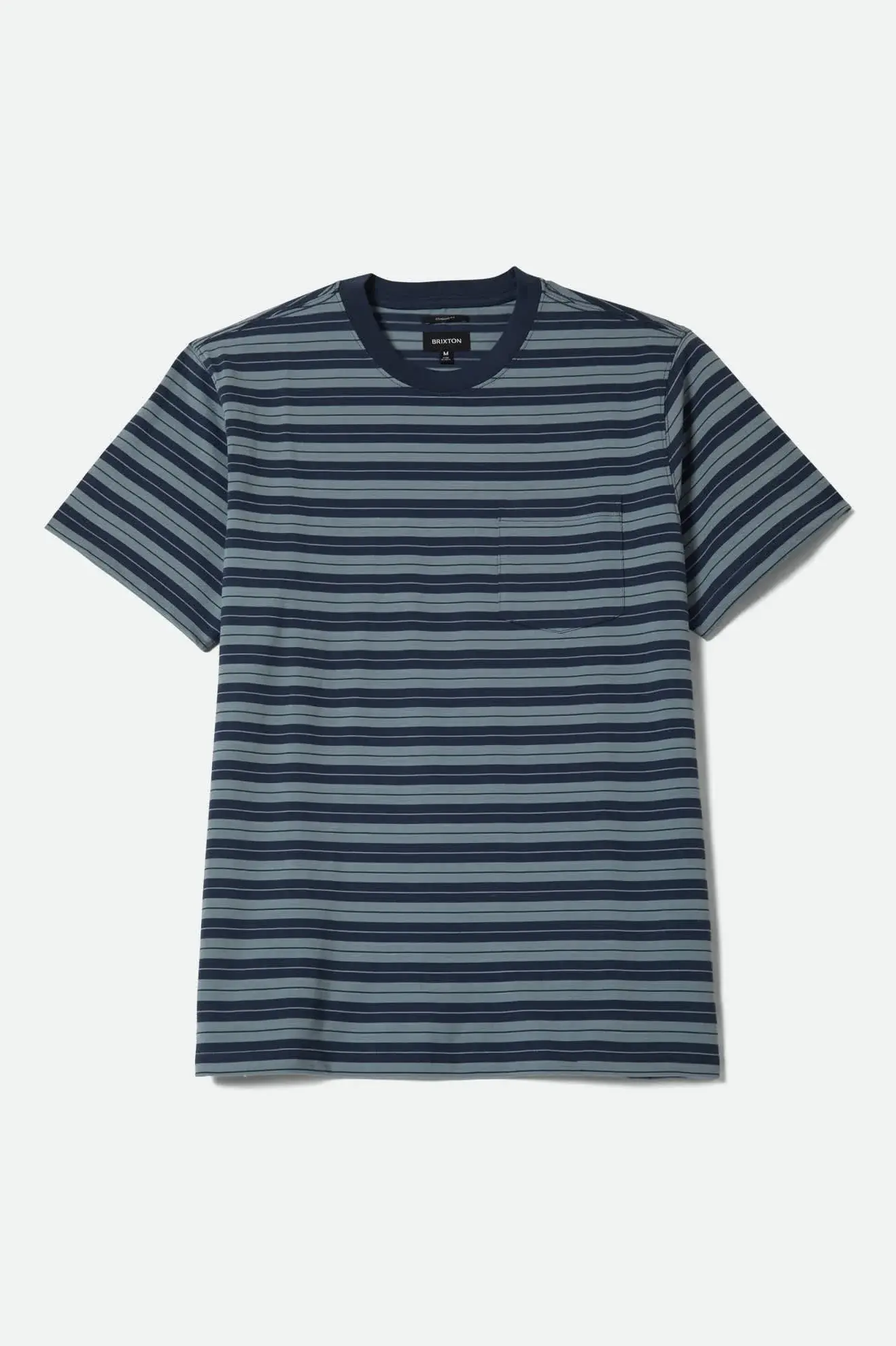 Brixton Nova Stripe Pocket T-Shirt Midnight Blue