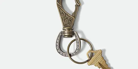 Brixton Scroll Keychain Antique Bronze