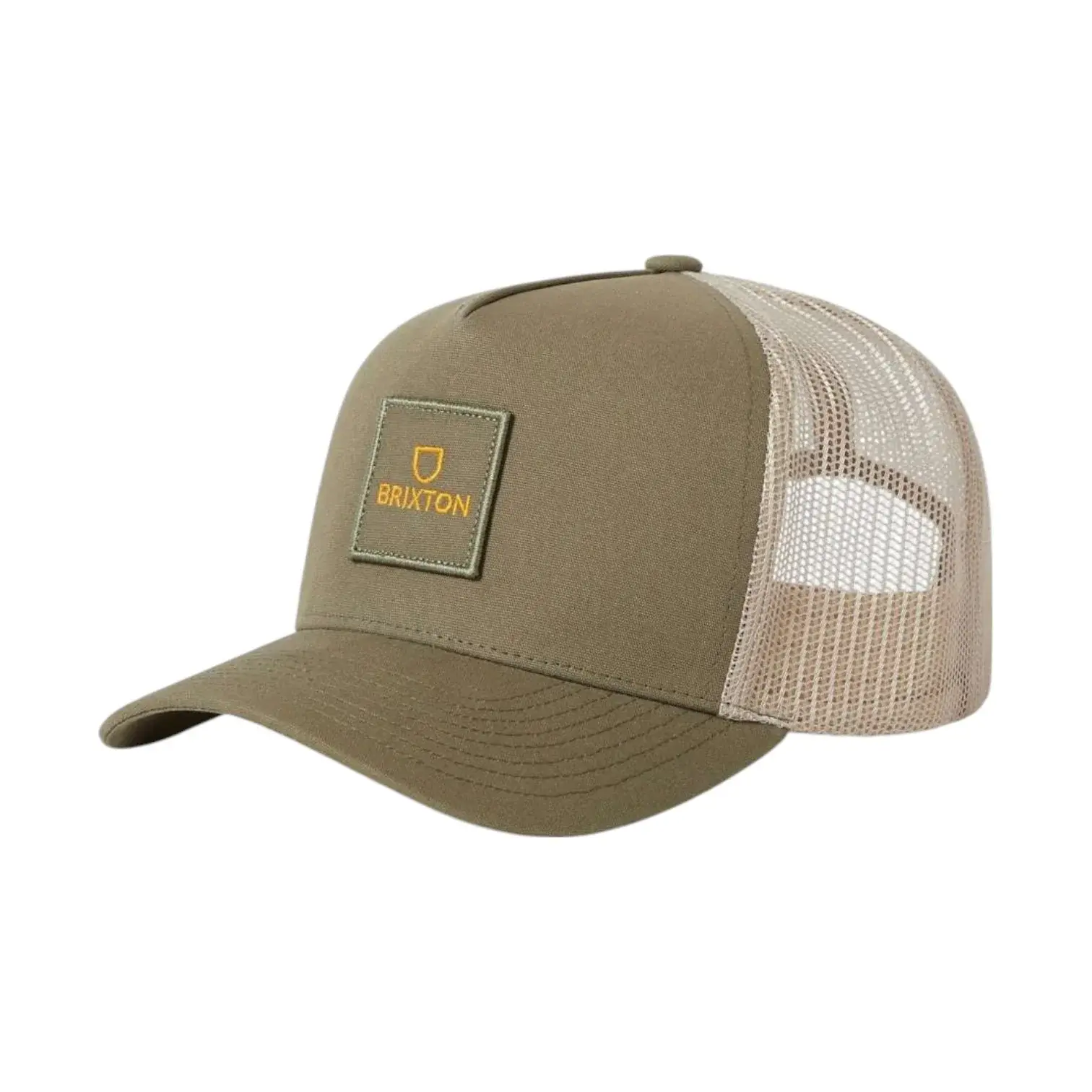 Brixton Alpha Block MP Mesh Cap Ivy Green Sand