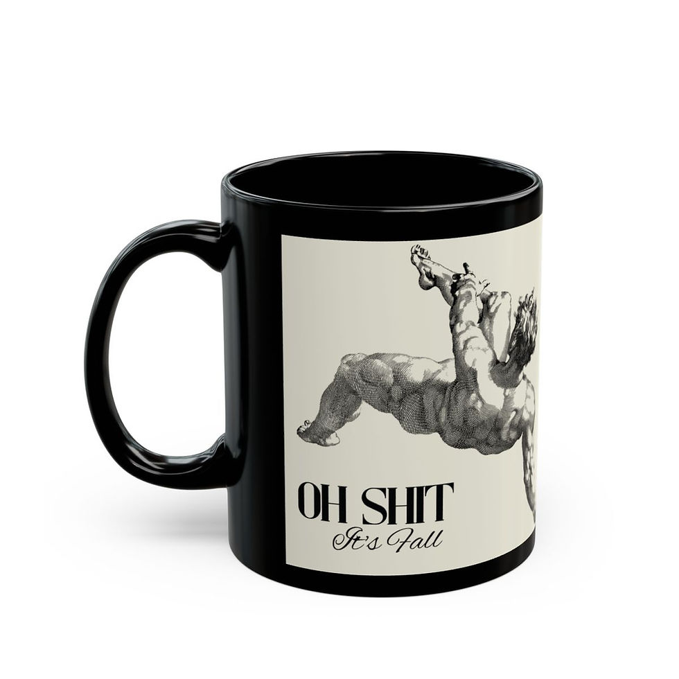 Thumbnail: OH SH*T (It's Fall) Get it? Black Mug (11oz, 15oz)