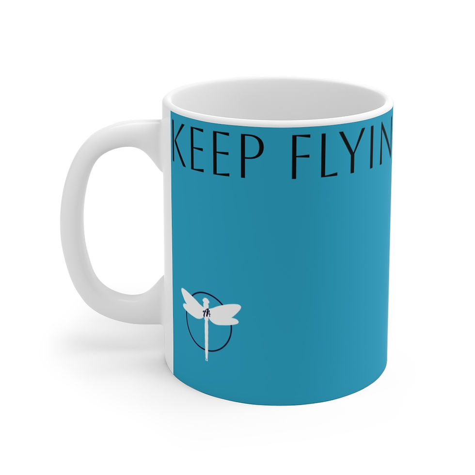 Thumbnail: KEEP FLYING FORWARD DRAGONFLY MUG 11oz