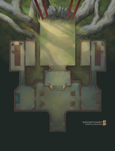 RPG Battlemap map vtt dungeon elven fey court feywild castle