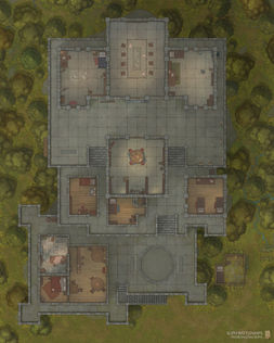 RPG battlemap ttrpg 
 map vtt player owned west marches fort keep fortress castle