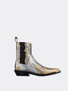 Shimmery Metallic Cowboy Boots