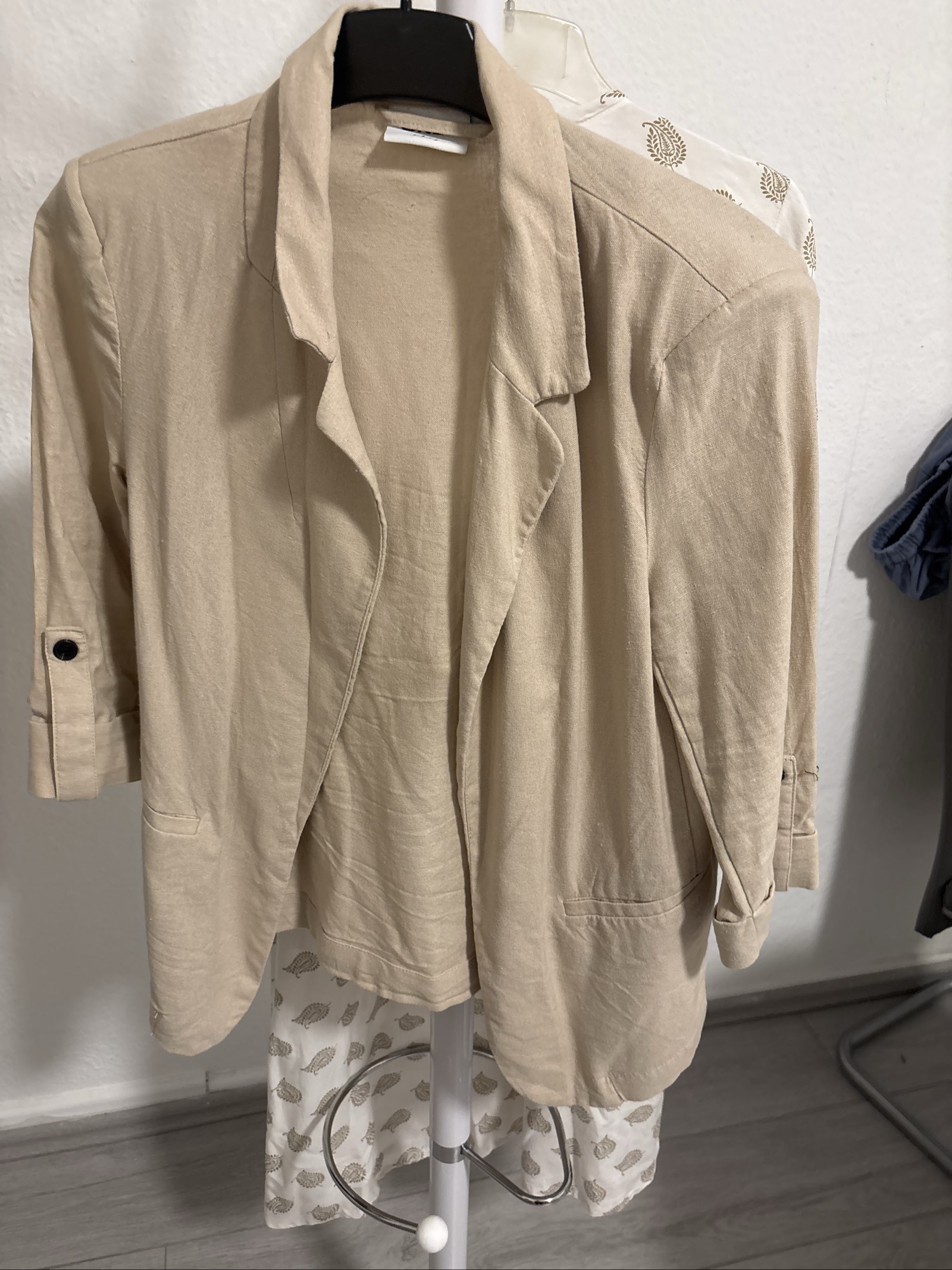 Veste blazer fluide beige