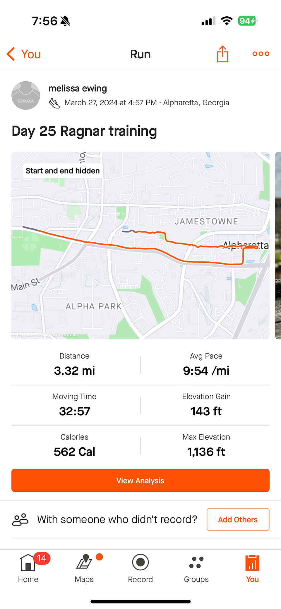 Day 25 Ragnar training