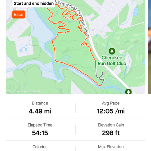 Race results for green leg of RAGNAR