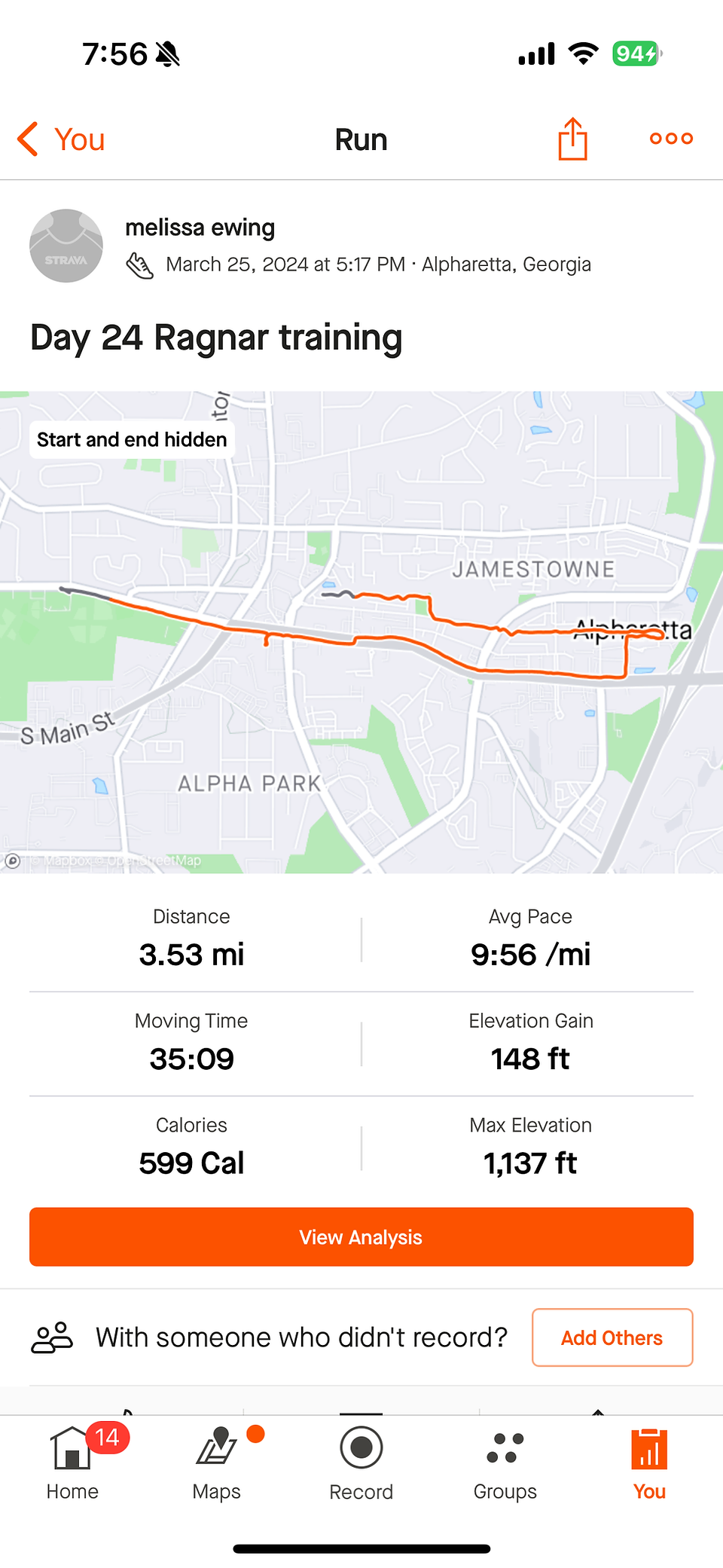 Day 24 Ragnar training