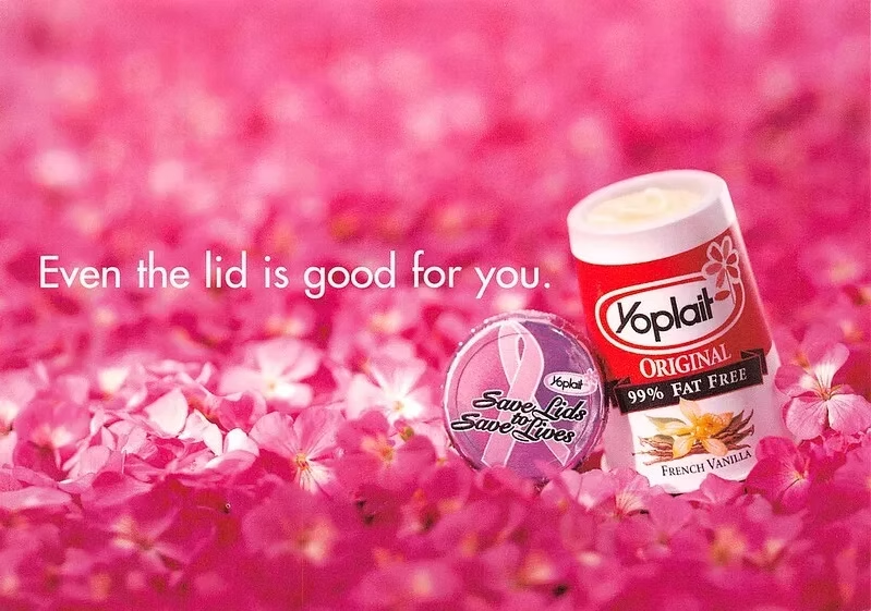 A Breast Cancer Awareness ad by Yoplait