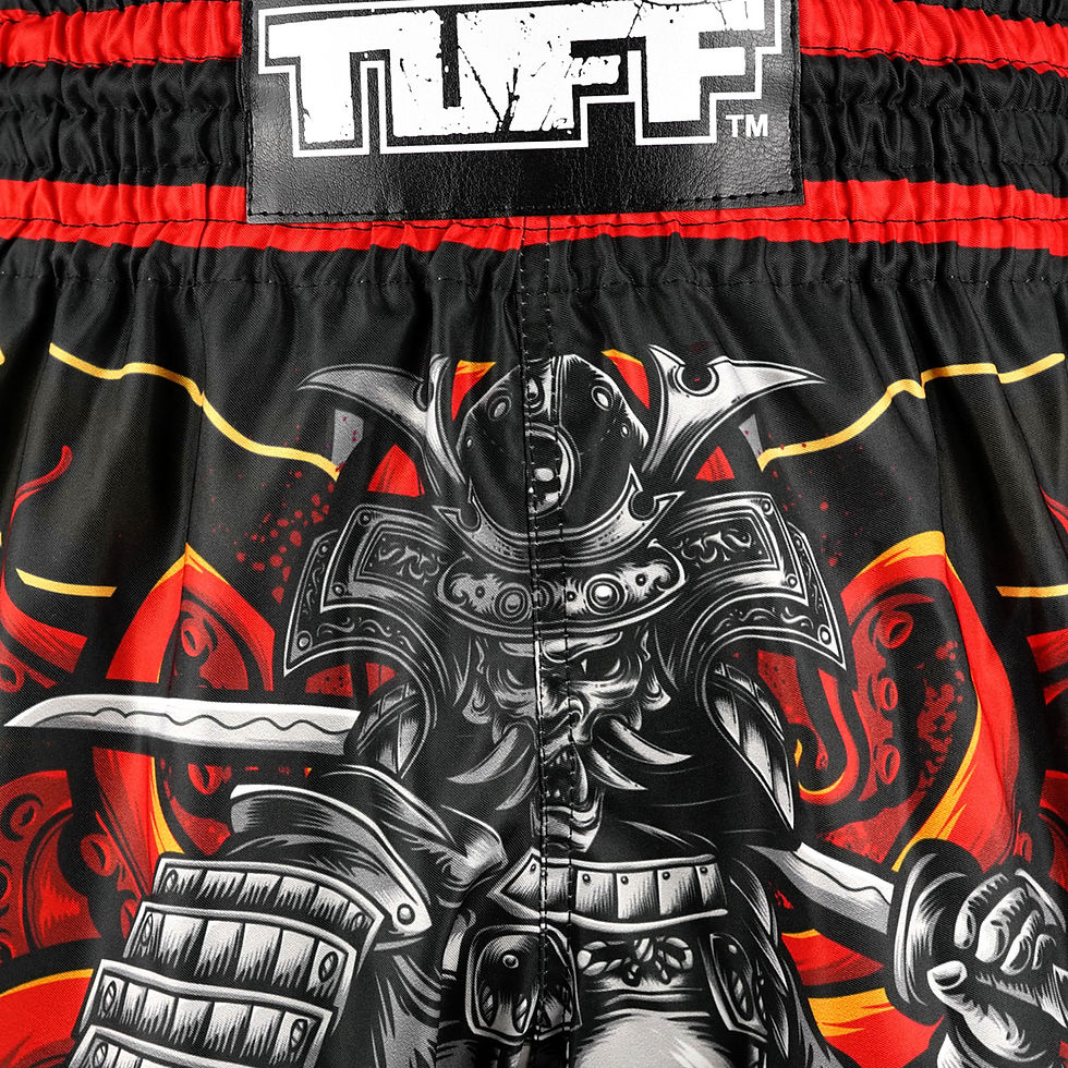 Thumbnail: RMS101 TUFF Muay Thai Shorts High-Cut Retro Style "The Undefeated Steel Spirits"