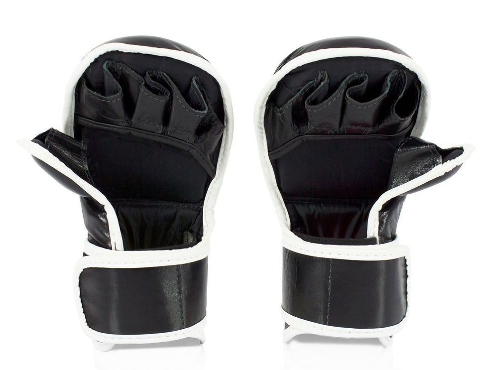 Миниатюра: FGV15 Fairtex Black color 5oz. Перчатки для спаррингов ММА 5 унций, цвет черный.