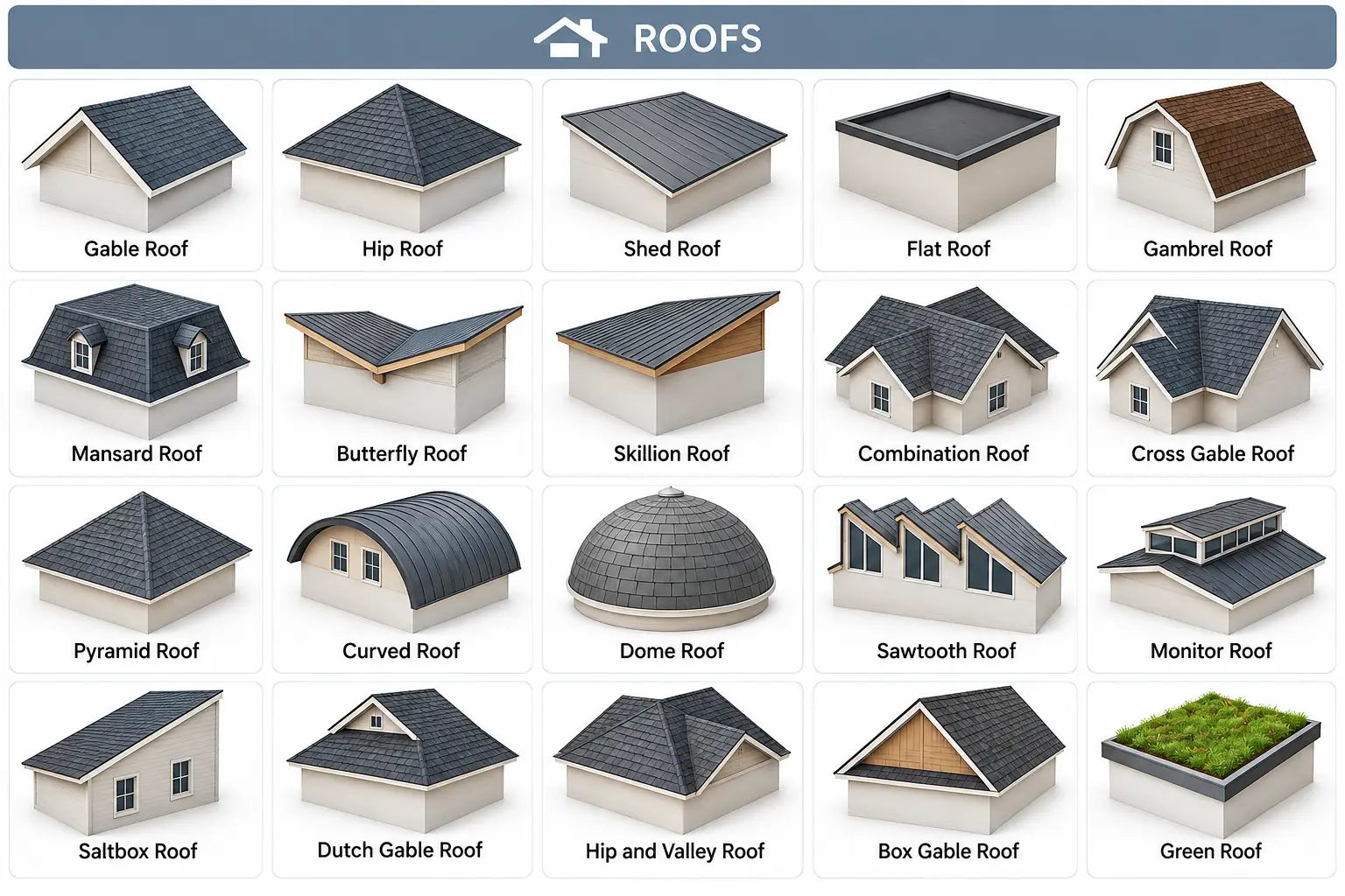 DashViolet Roof Styles Catalog Interface