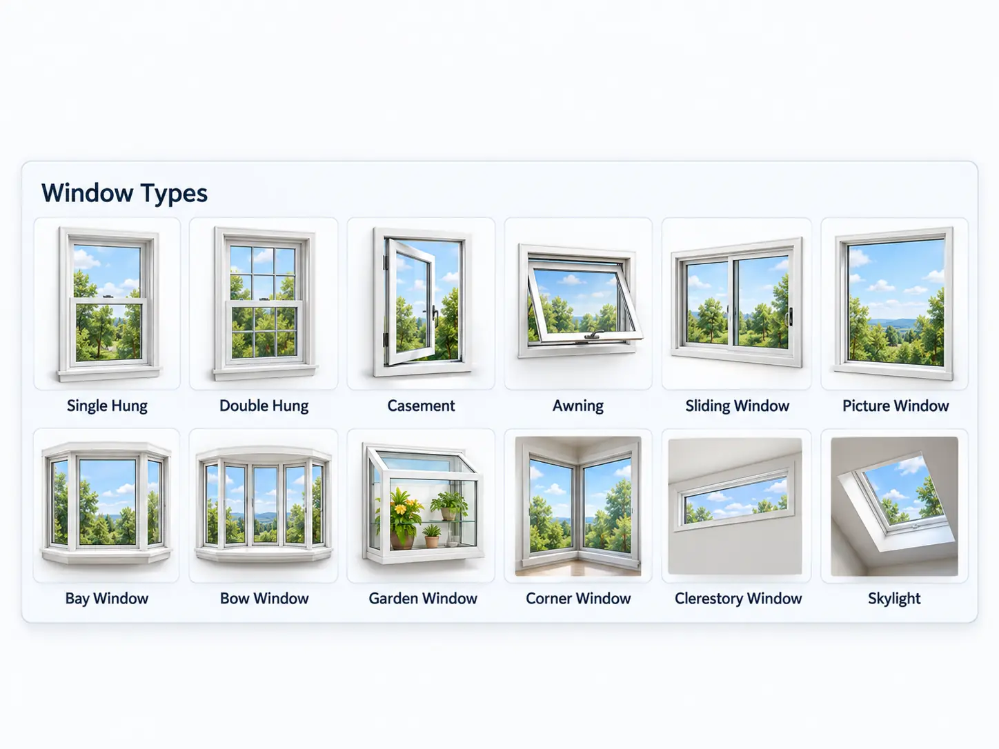 DashViolet Window Types Selection Panel