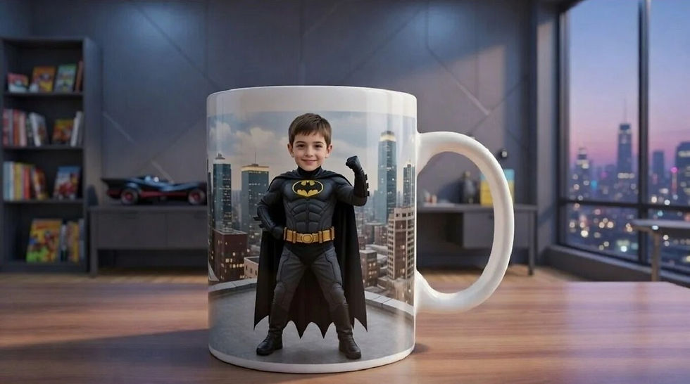 Küçük resim: Çocuğunuz Süper Kahraman Olsun! Kişiye Özel Fotoğraflı Süper Kahraman Kupa