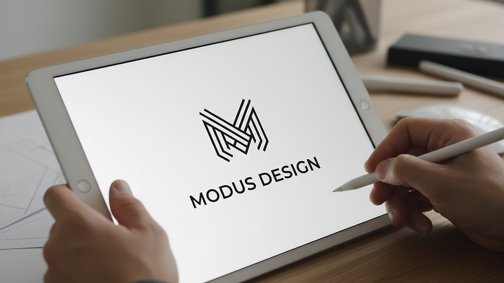 Close-up view of a designer working on a website layout on a tablet