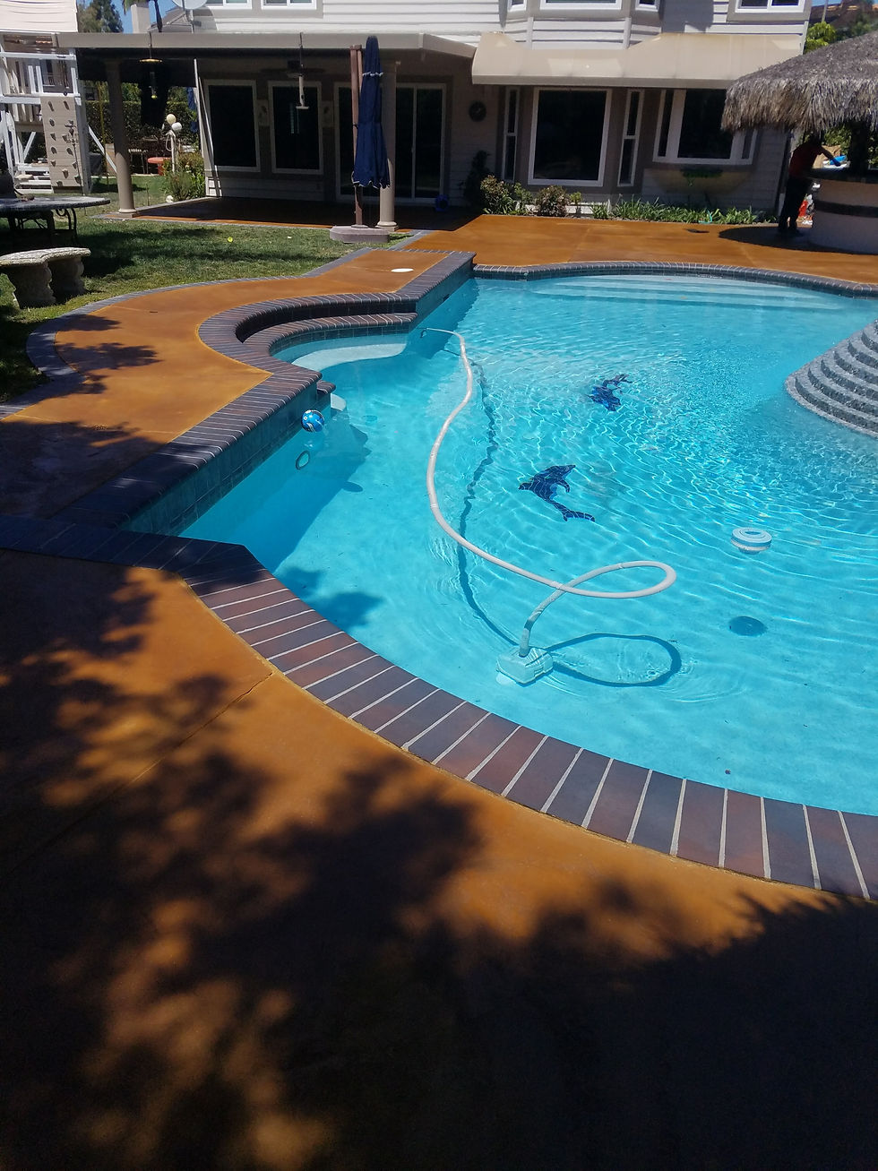 Exterior countertop and concrete ove