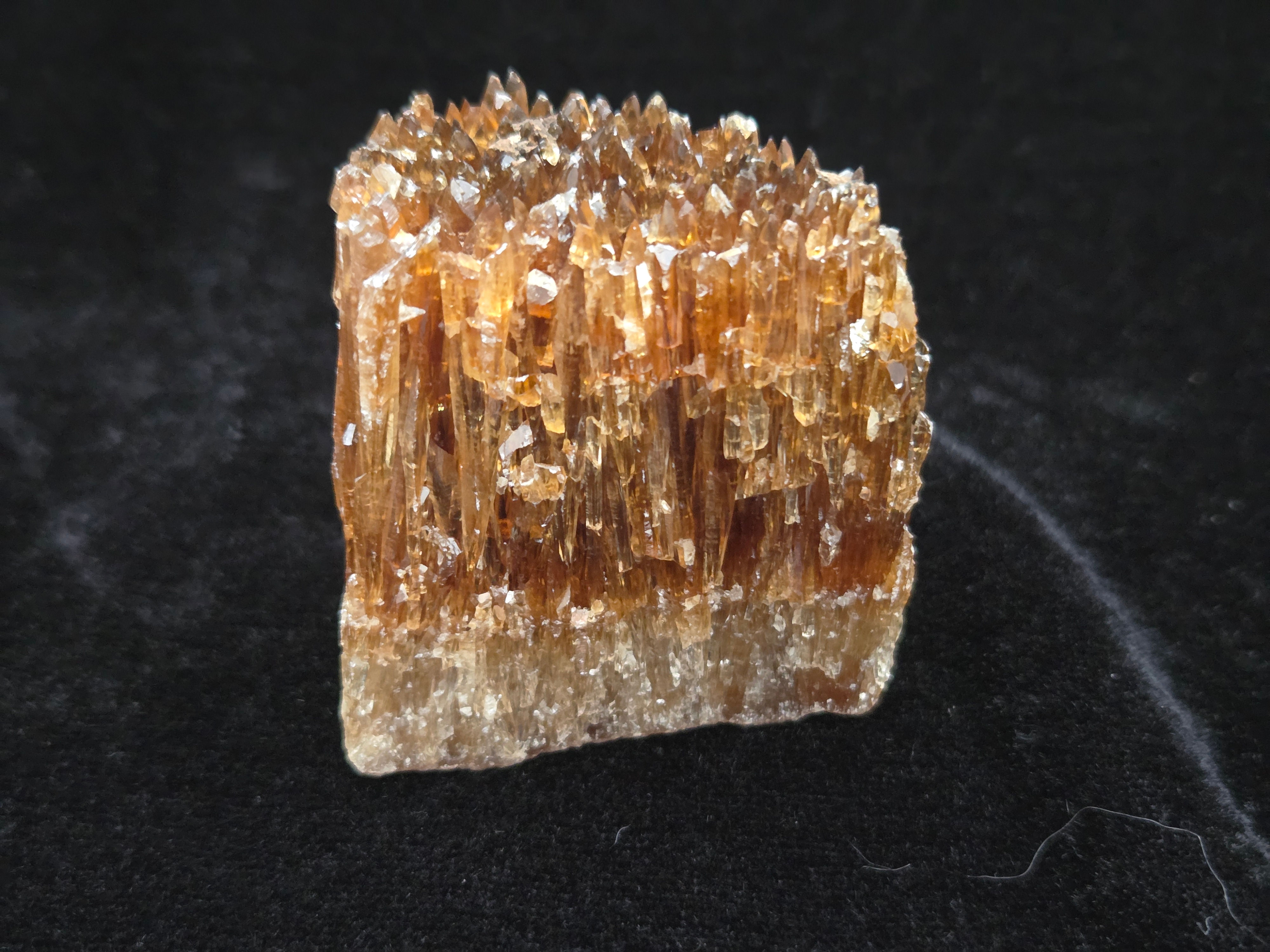 Natural Raw Amber Calcite Crystal Cluster Stone Collectible