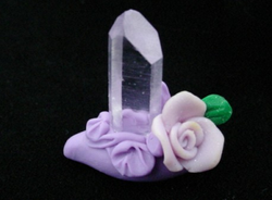 crystal chrysalis handmade Evening Violet Rose Night Stand Point Crystal