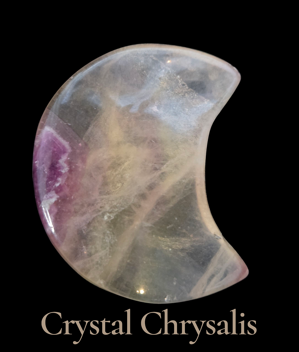 Thumbnail: Natural Fluorite Crystal Crescent Moon Polished Stone Collectible