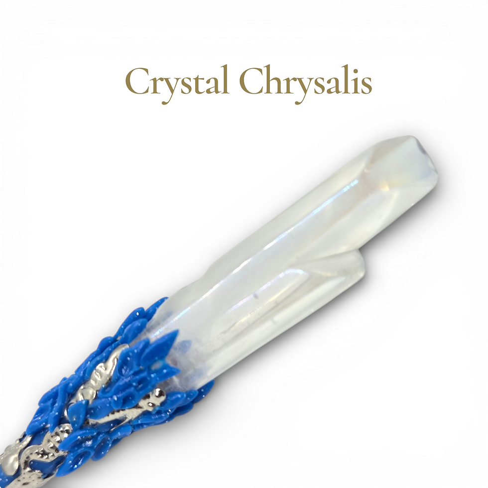 Thumbnail: Old World Antique Silver Natural Rainbow Angel Aura Twin Crystal Point Pendulum
