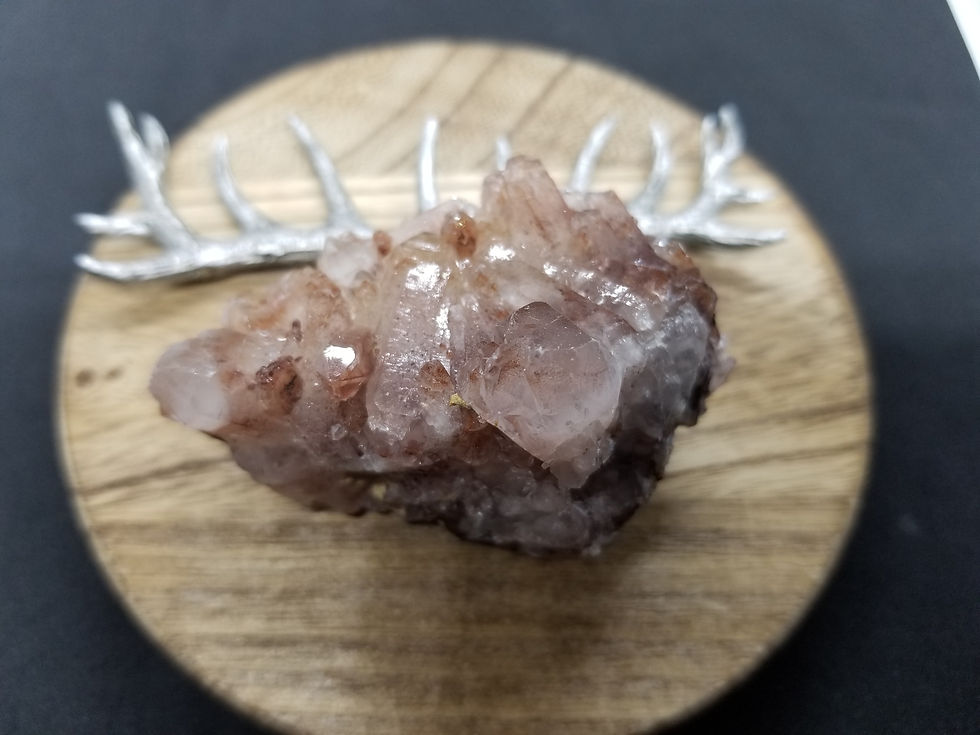Thumbnail: Natural Red Phantom Quartz Crystal Point Cluster